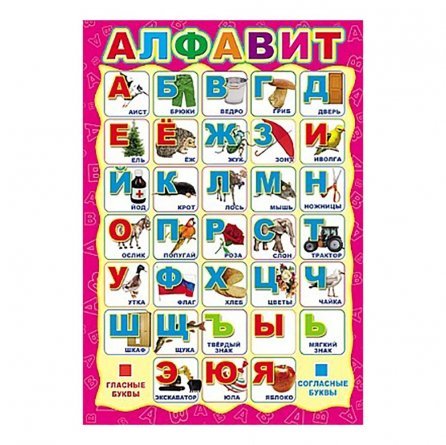 Плакат обучающий А3, "Русский алфавит", ТЦ Сфера фото 1