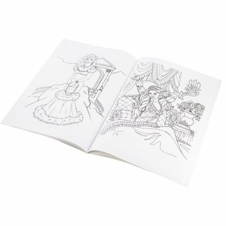 Раскраска А4 Alingar "Принцесса". 10 л.,  обложка целлюлозный картон фото 3