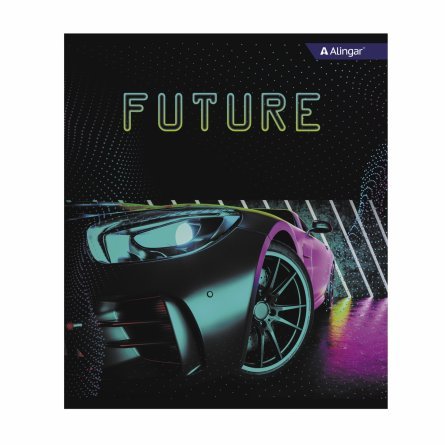 Тетрадь 36л., А5, клетка, Alingar "Future Car", скрепка, мелованный картон (стандарт) , блок офсет, 4 дизайна в пленке т/у фото 6