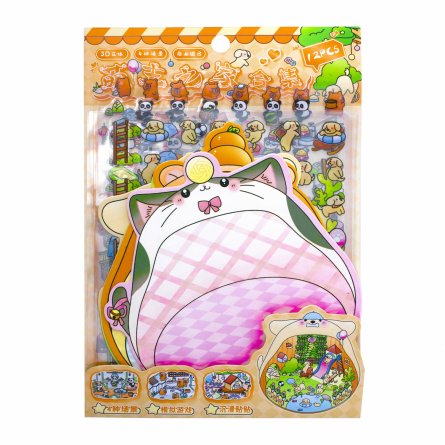 Наклейки для творчества - антистресс, 135*195 мм, "Summer games", MINI, 3D стикеры, 4 локации, 8 листов с наклейками, 10 шт/уп, пакет с европодвесом фото 2