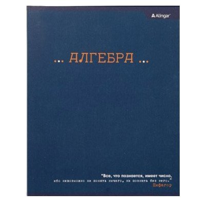 Тетрадь предметная "Алгебра"  А5 48л.,  со справочным материалом, на скрепке, мелованный картон, Alingar "Классика" фото 1