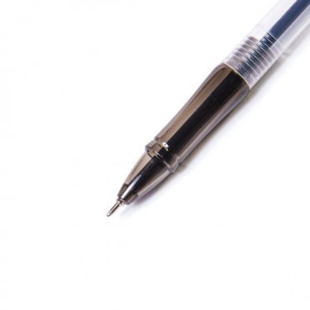 Ручка шариковая на масляной основе Alingar "Classy", 1 мм, черная, игольчатый наконечник,  круглый, тонированный, пластиковый корпус, картон. упак. фото 3