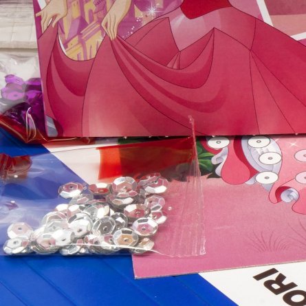 Картина из пайеток Lori, 256х215х40 мм,  картонная упаковка, Disney "Принцесса Аврора" фото 3