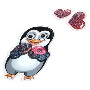 Декоративные наклейки Апплика, с подвижными глазками, пакет с европодвесом, "Веселые пингвинята" фото 3