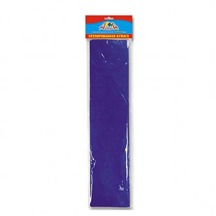 Бумага крепированная Апплика, 50х250 см, плотность 28 г/м2, 1 рулон, 1 цвет фиолетовый неон, пакет с европодвесом фото 1