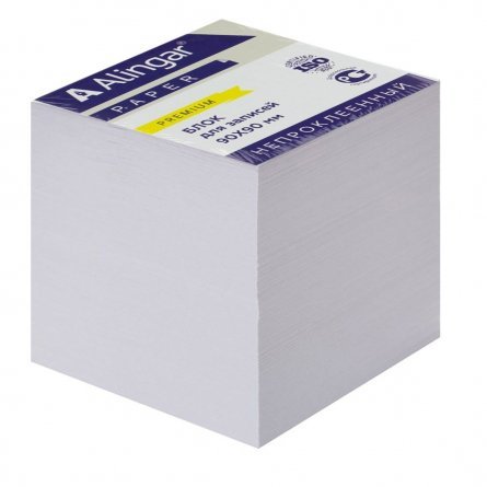 Блок бумажный для записей Alingar "Премиум", 9*9*9 см, белый, непроклееный фото 1