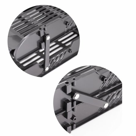 Лоток- органайзер для бумаг,горизонтальный, Alingar ,2-секционный трансформер, А4 черный цвет,пластик фото 2