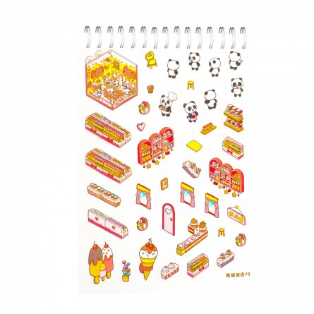 Наклейки для творчества - антистресс блокнот, 135*195 мм, "Sticker Collection", MINI, 3D стикеры, 20 комнат, 20 листов с наклейками, пакет с европодв. фото 32