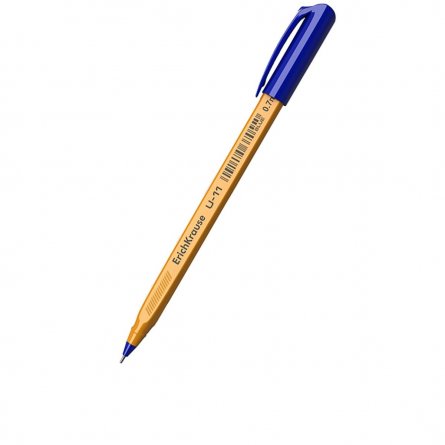 Ручка шариковая Erich Krause "U-11 Yellow", 0,7 мм, синяя, трехгранный, цветной, пластиковый корпус, картонная упаковка фото 1