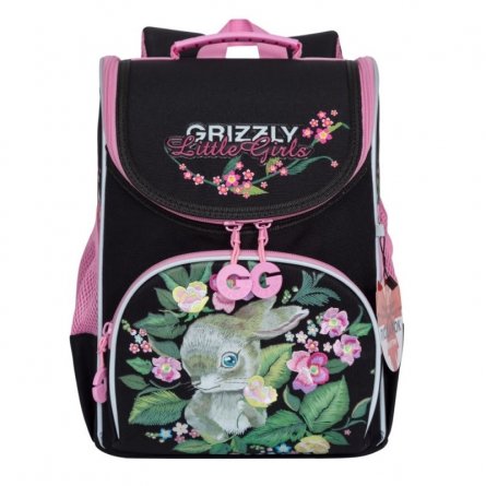 Рюкзак Grizzly школьный,  с мешком (/1 черный) фото 1