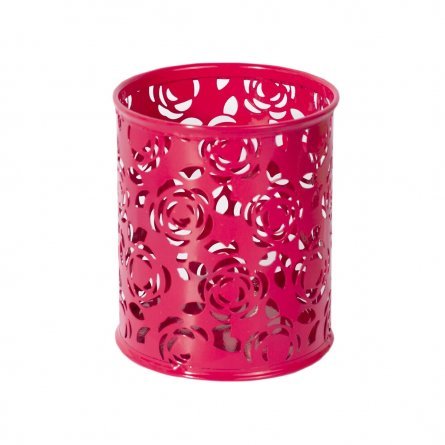 Подставка-стакан для канцтоваров Alingar, металлическая, круглая, узор "Розы", ассорти фото 4