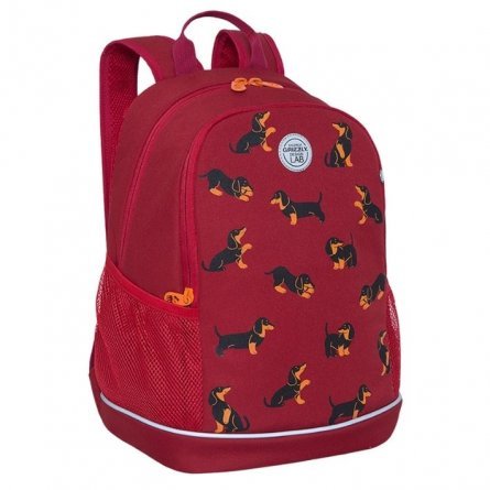 Рюкзак Grizzly школьный, 28х38х18 см, (/1 красный) фото 2
