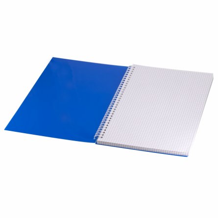 Тетрадь 96л., А4, клетка, Alingar, гребень, блок офсет, цветной пластик, "Синий" фото 5