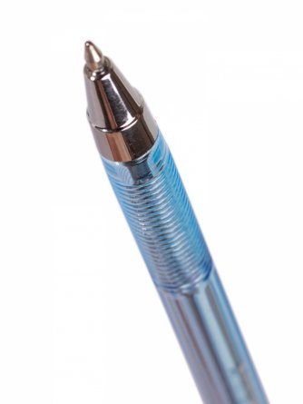 Ручка шариковая Alingar 927, 0,7 мм, синяя, металлический наконечник, грип, шестигранный, тонированный, пластиковый корпус, картонная упаковка фото 5