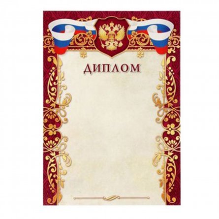 Диплом с гербом,   А4, цветной мелованный картон фото 1