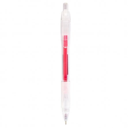 Ручка шариковая Alingar, 0,7 мм, 6 цветов, резиновый грип, автоматическая, круглый, тонированный, пластиковый корпус, пластиковый стенд фото 2