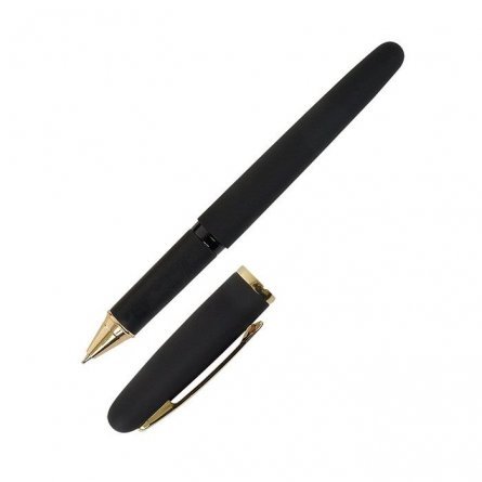Ручка масляная LOREX "Grande Soft", 0,5 мм, синяя, металлизированный наконечник, круглый, цветной, прорезин. корпус фото 3