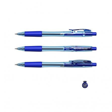Ручка шариковая автоматическая Erich Krause "JOY. Original, Ultra Glide Technology", 0,7 мм, синий, пластиковый корпус фото 2