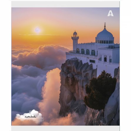 Тетрадь 36 л., А5, клетка, Alingar "Мечети", скрепка, офсет, мелованная бумага, 5 дизайнов в пленке т/у фото 6