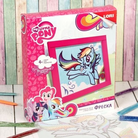 Фреска-картина из песка, Lori Hasbro My Little Pony "Радуга Дэш", картонная упаковка фото 1