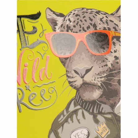 Скетчбук А6  40л., 100г/м2,  "Животные. Леопард в очках", Миленд, жесткая подложка, мягкая обл. фото 2