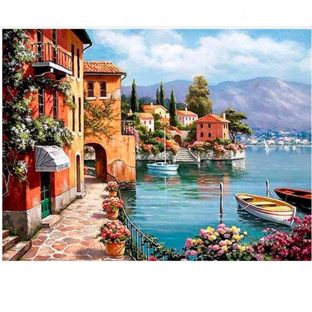 Картина по номерам Alingar, 30х40 см, 24 цвета, с акриловыми красками, холст, "Волшебная гавань" фото 1