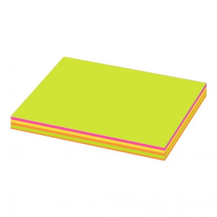 Блок для записей с клеевым краем, Alingar, 100 мм * 76 мм, 5 цветов, 100 л., "Неоновое ассорти", пакет с европодвесом фото 5