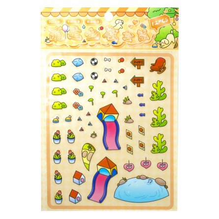 Наклейки для творчества - антистресс, 135*195 мм, "Summer games", MINI, 3D стикеры, 4 локации, 8 листов с наклейками, 10 шт/уп, пакет с европодвесом фото 9