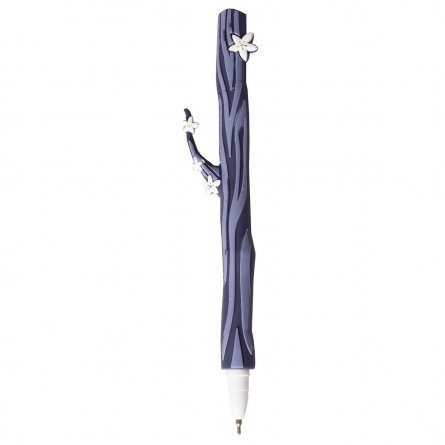 Ручка подарочная шариковая Alingar "Веточка", 0,7 мм, синяя, игольч.наконечник, фактурный, цветной, пластиковый soft корпус, картонная упаковка фото 2
