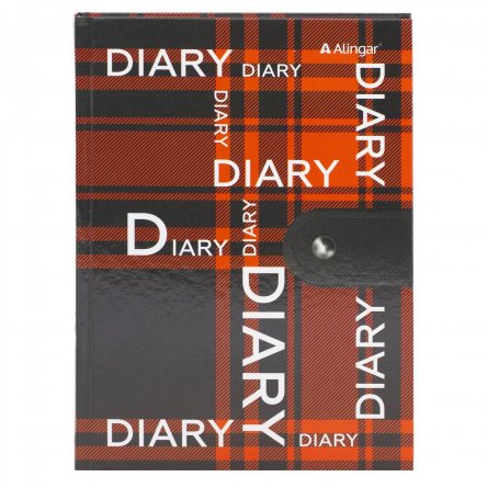 Ежедневник недатированный, А5, Alingar, 7БЦ, глянцевая ламинация, линия, 136 л, "Шотландка" фото 1