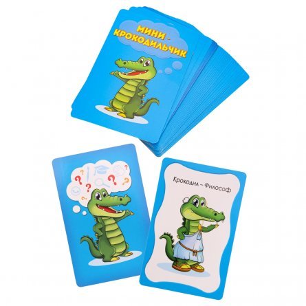 Командная, ролевая, игра, РЫЖИЙ КОТ, "Мини-крокодильчик", 32 карточки фото 4