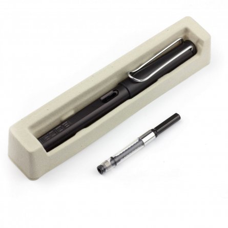 Ручка перьевая, Alingar, черная, 0,5 мм, пластиковый корпус, цвет металлик, картонная упаковка фото 6