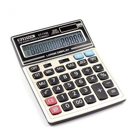 Калькулятор Alingar 12 разрядов, 150*210*30 мм, металлик, "CT-7700" фото 1