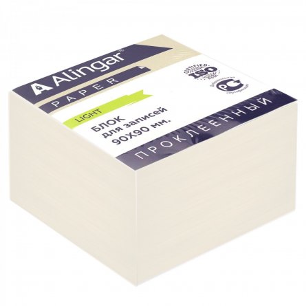 Блок бумажный для записей Alingar "Стандарт", 9*9*4,5 см, белый, проклеенный фото 1