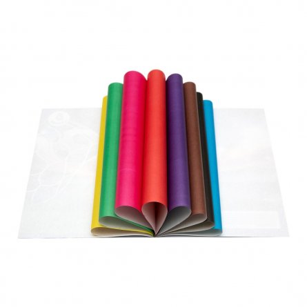 Бумага цветная Alingar, А4, немелованная, односторонняя, 8 листов, 8 цветов, на скрепке, "Спортивная машина" фото 2
