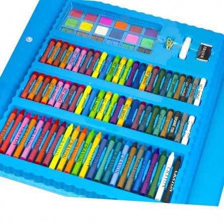 Набор для творчества (рисования) Alingar, 176 предметов, в пластиковом чемоданчике с ручкой, "Blue" фото 7