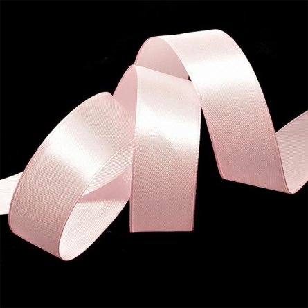 Лента атласная  2,5 см, 25 м, цвет №063, цвет светло-розовый фото 1