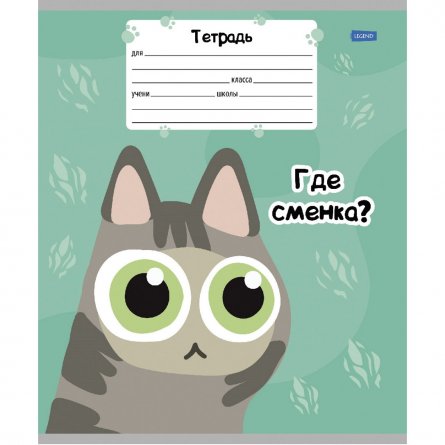 Тетрадь 18л., клетка, Проф-Пресс, скрепка, блок офсет, мелованная обложка, "Котобудни", 4 дизайна в коробе фото 3