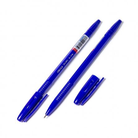 Ручка шариковая Alingar на масляной основе "Vectro", 1 мм, синяя, пулевидный наконечник, грип, шестигранный, синий, пластиковый корпус фото 5