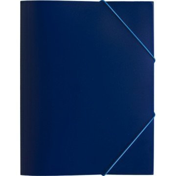 Папка на резинке А4, пластик, синяя фото 1