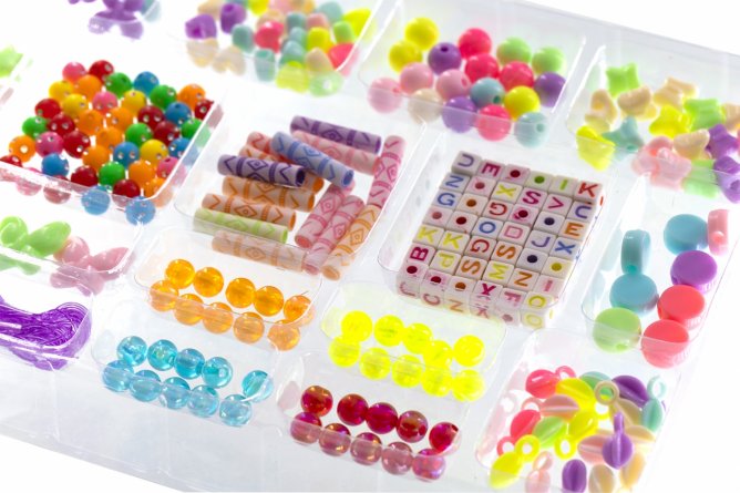 Набор для создания украшений-бусины Alingar, 295х225х35мм, "Beads design 2", 12 вид. бус., подвес., 2х1,2 м леска, карт. уп. фото 2