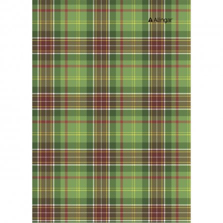 Книга учета, А4, 80 л., клетка, 7БЦ, глянц. ламин., блок-офсет, Alingar, "Яркая шотландка" фото 1