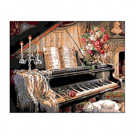Картина по номерам Рыжий Кот "Композиция с роялем", 40х50 см., холст фото 1