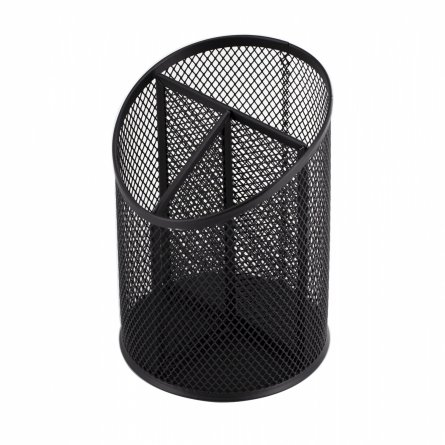 Подставка-органайзер д/канцтоваров, Alingar, металлическая,  10,5 см * 15 * 11 см, 3 отделения, черная фото 2