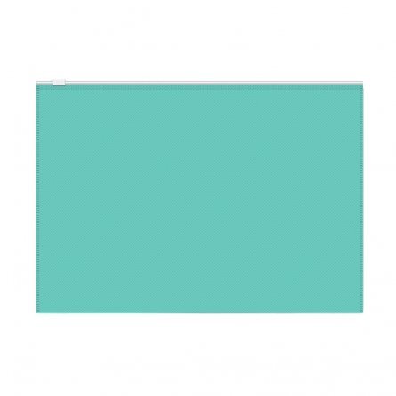 ZIP-пакет на молнии ErichKrause, A4, мятный, непрозрачный, "Diagonal Pastel Mint" фото 1