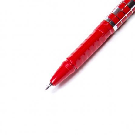 Ручка гелевая красная TODAYS "Executive", игольчатый након., 1,0мм (12шт) фото 3