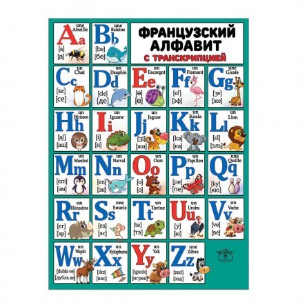 Плакат "Французский алфавит с транскрипцией" фото 1