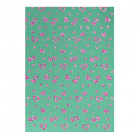 Материал для творчества фоамиран Alingar, А4, 2 мм, глитер, с узором, 10 цветов, ассорти, упаковка полиэтилен фото 10