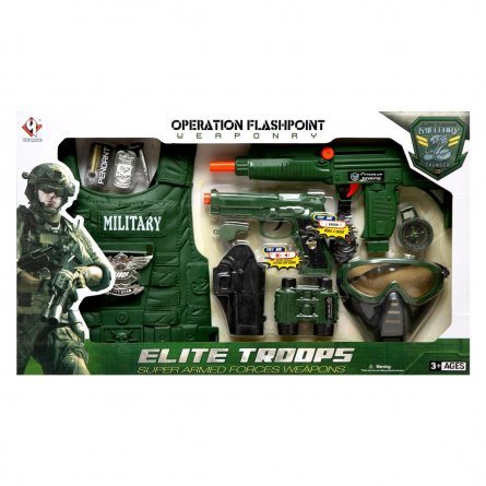 Набор "Элитный отряд", пластиковое оружие и принадлежности военного фото 1