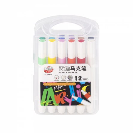 Акриловые маркеры, 12 цв. фото 1